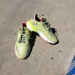Adidas Size 7 Green and Yellow Sneakers